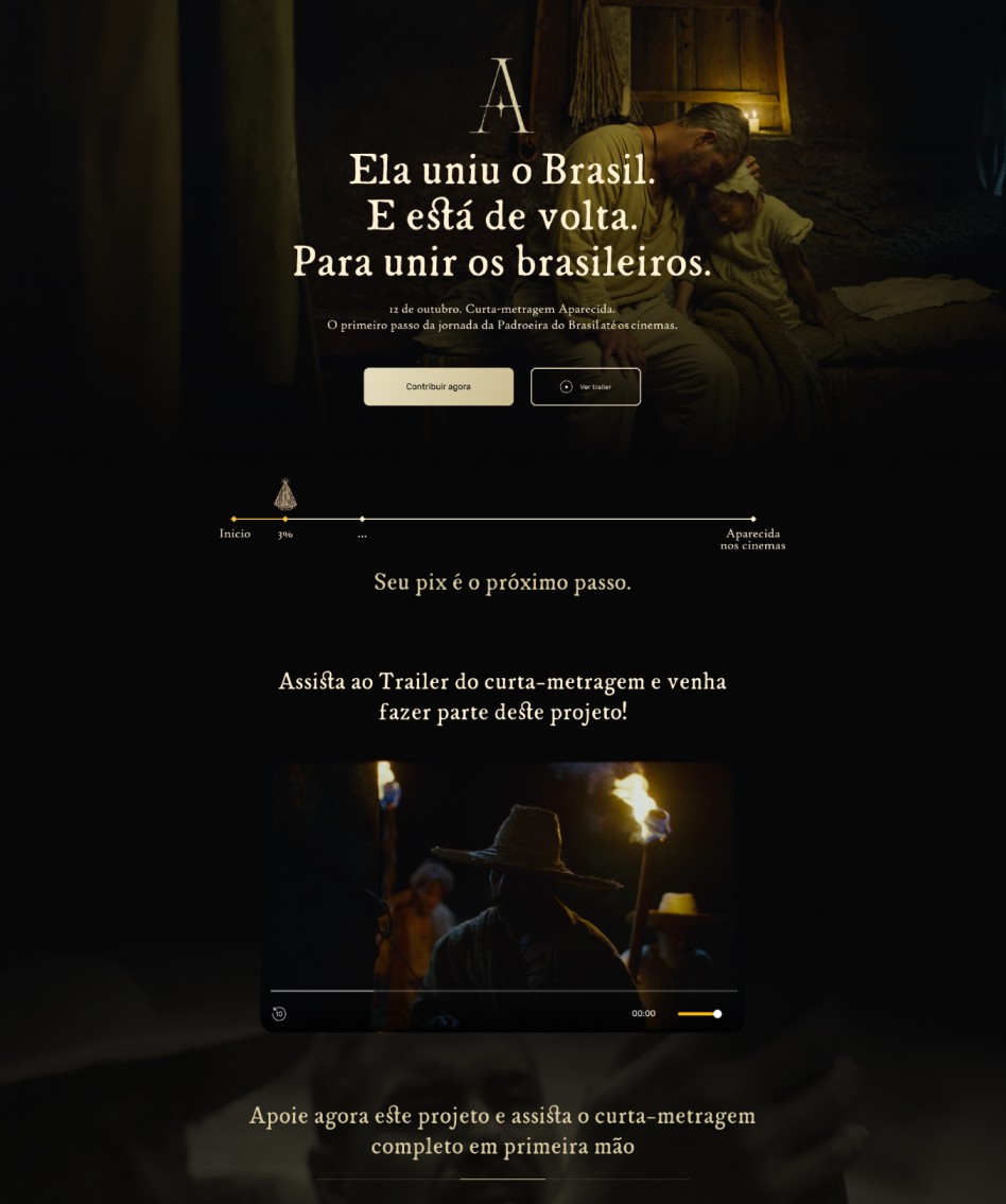 Landing Page Filme Aparecida